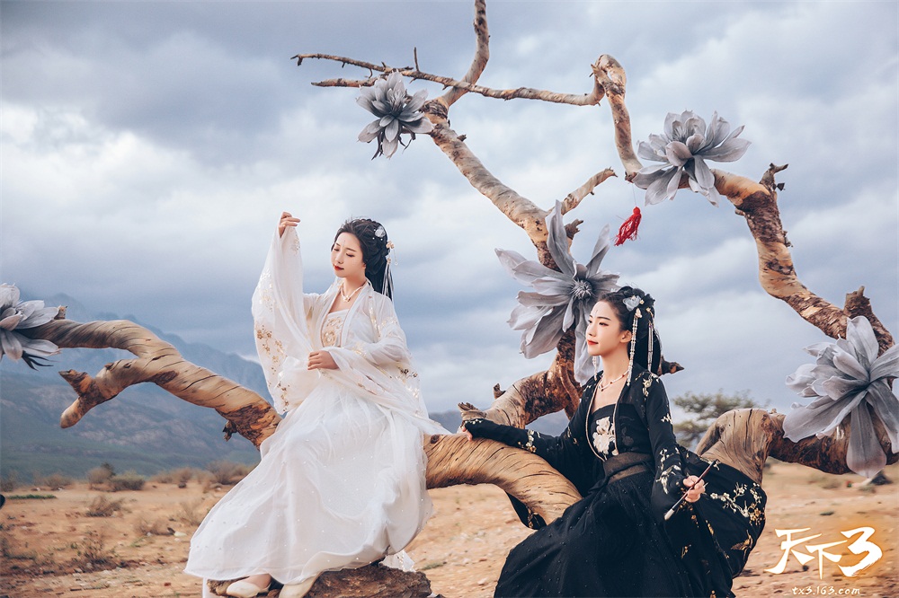 一袭华裳,裙漪飞扬。《天下3》联动汉服醉梦天香展现国韵新风采